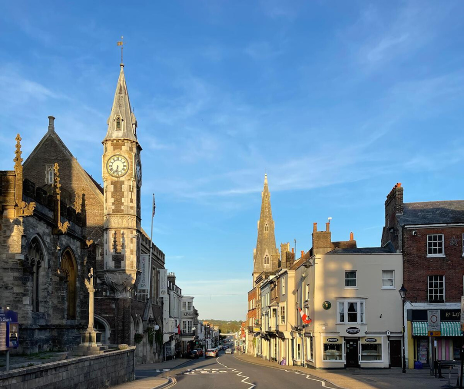 Dorchester looking down High West Street Towards The Bottom Of Town